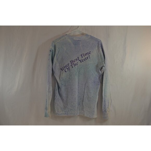 Richmond Flatland 10K Race 1991 Medium Fruit of Loom Shirt Splatter Print Vtg - Picture 5 of 12